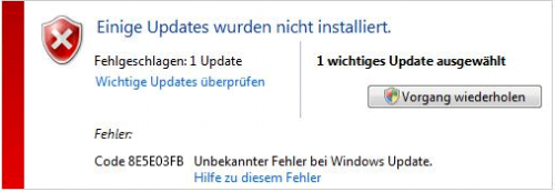 Windows Update Fehler 8E5E03FB