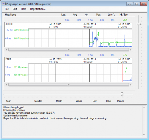 Screenhot aus PingGraph 