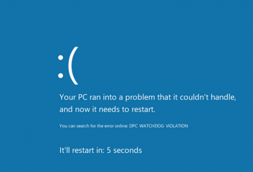 Windows 8.1 Bluescreen DPC_WATCHDOG_VIOLATION