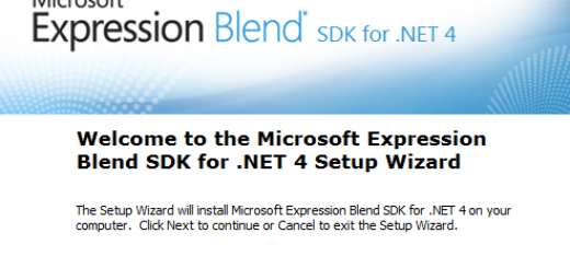 Microsoft Expression Blend SDK for .NET4 Setup